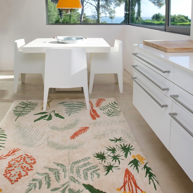 Tapis Rectangulaire En Coton Plantes Botaniques Plants