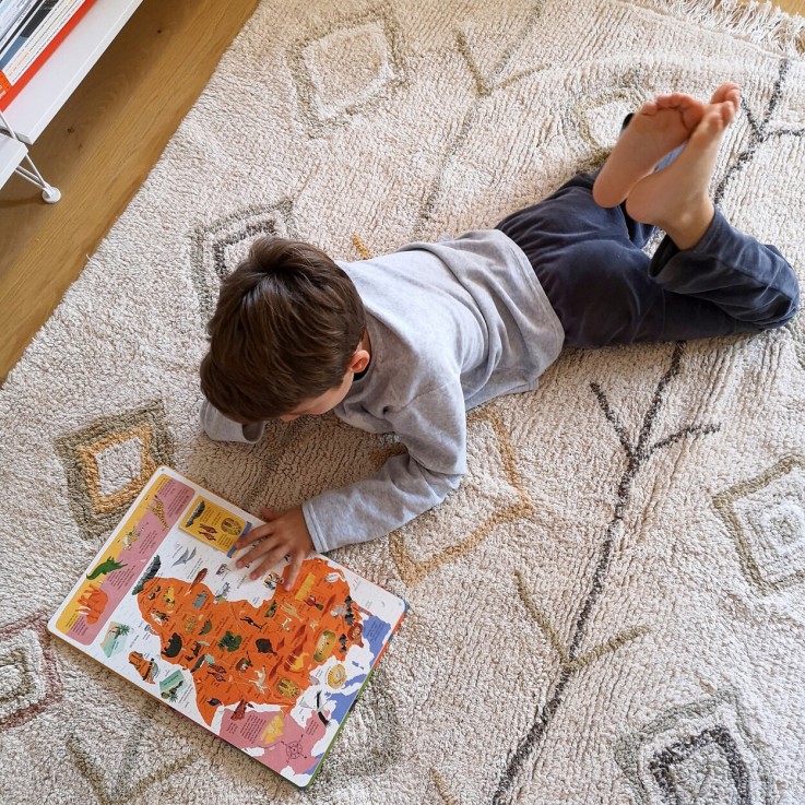 Tapis Rectangulaire En Coton Terre Kaarol