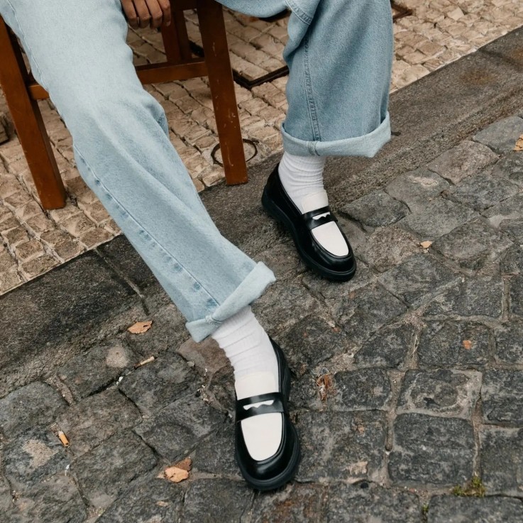 Mocassins mixtes Douro en cuir d'olive