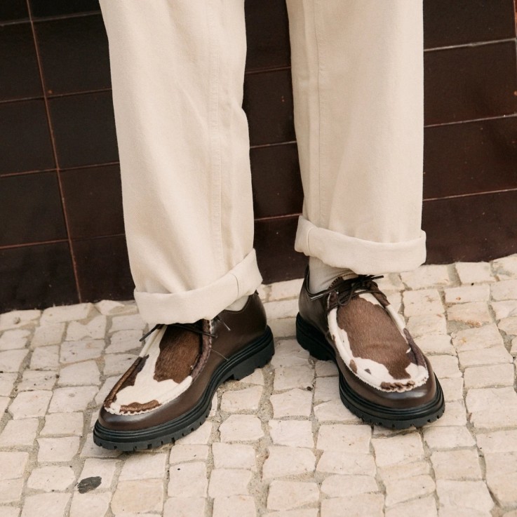 Derbies mixtes Soajo en cuir d'olive