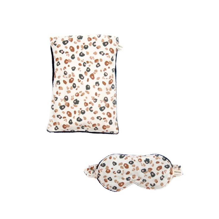 Kit bien-être - bouillotte aux graines de lin et masque de nuit