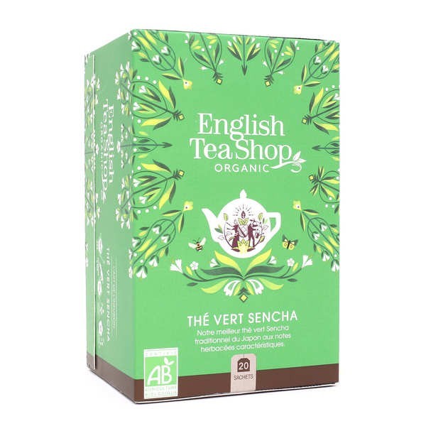 Thé vert Sencha du japon bio en sachets - Boîte de 20 sachets