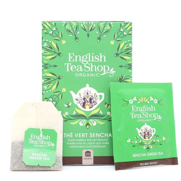 Thé vert Sencha du japon bio en sachets - Boîte de 20 sachets