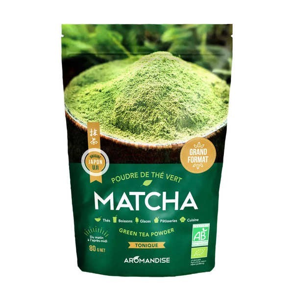 Poudre de thé vert matcha bio - Sachet de 50g