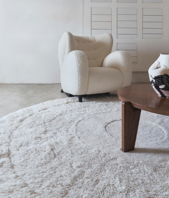 Tapis En Laine Rond Arctic...