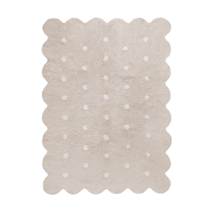 Tapis Rectangulaire En Coton Biscuit
