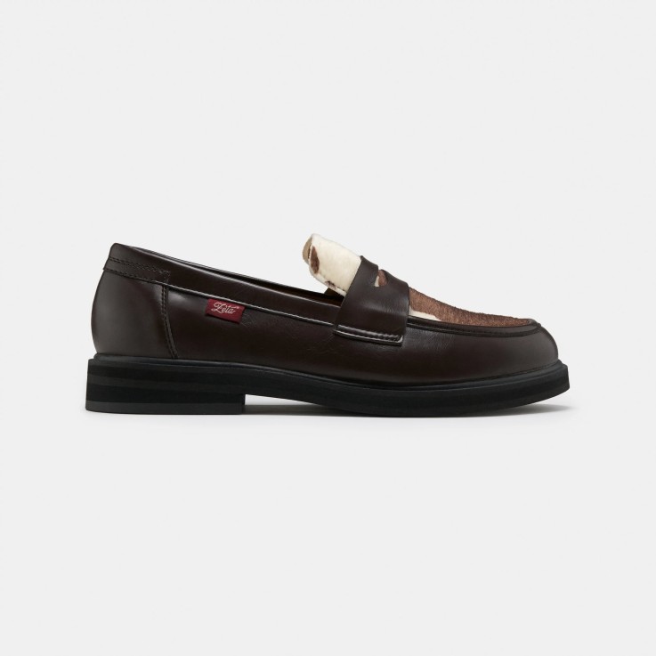Mocassins mixtes Douro en cuir d'olive