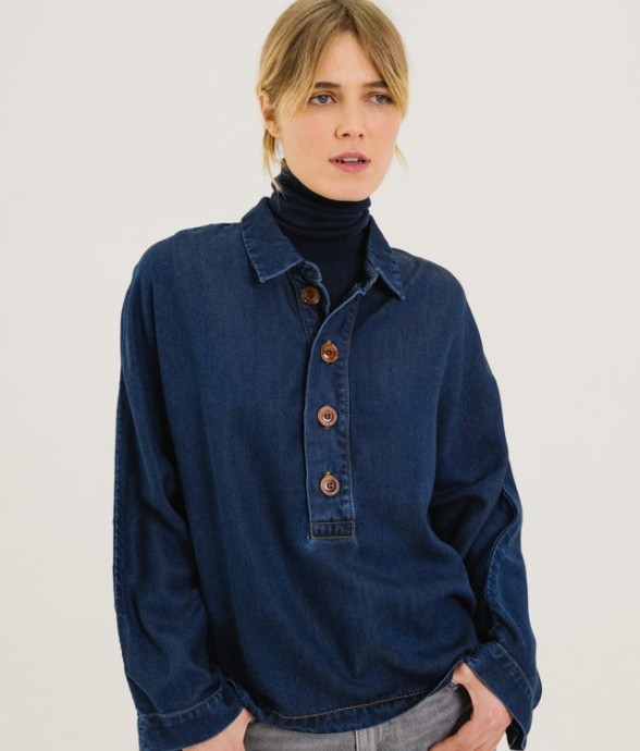 Surchemise Joanie Nuit Bleu...