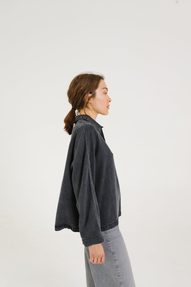 Surchemise Joanie Grey Noir Denim