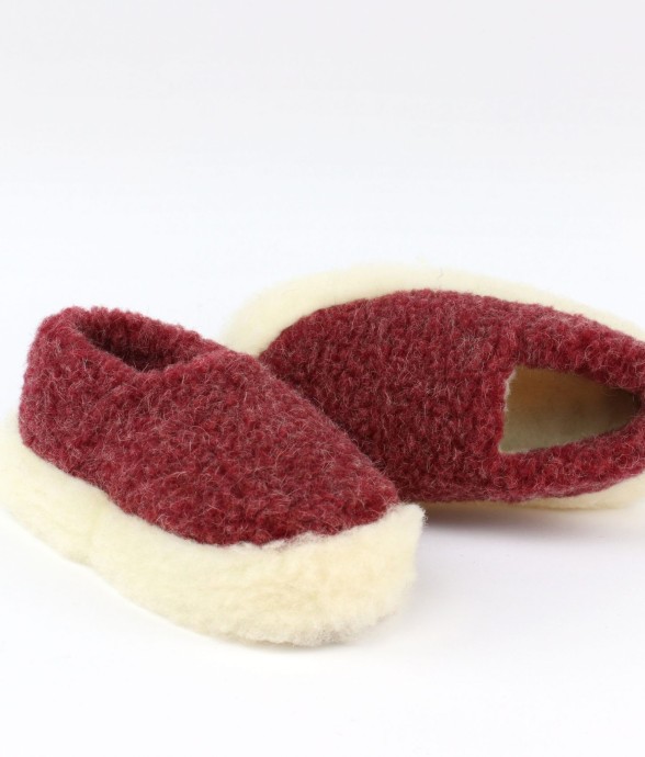 Chaussons fourrés en laine...