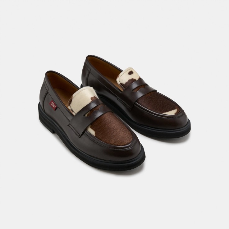 Mocassins mixtes Douro en cuir d'olive