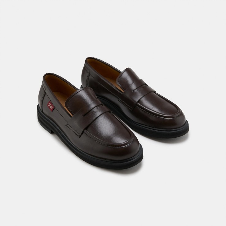 Mocassins mixtes Douro en cuir d'olive