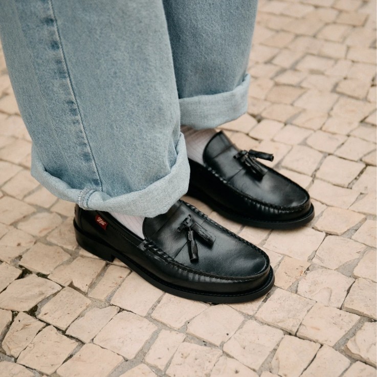 Mocassins mixtes Minho en cuir d'olive