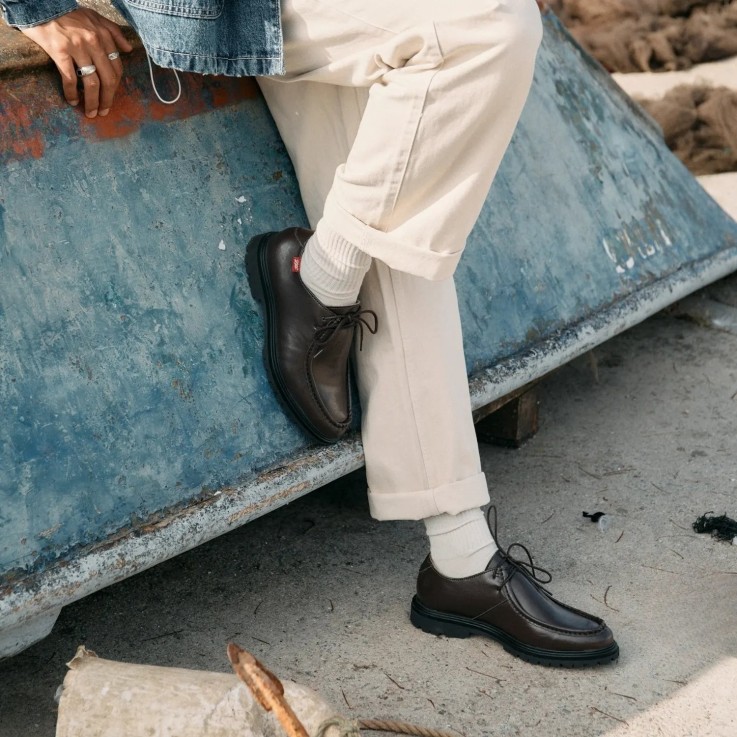 Derbies mixtes Soajo en cuir d'olive