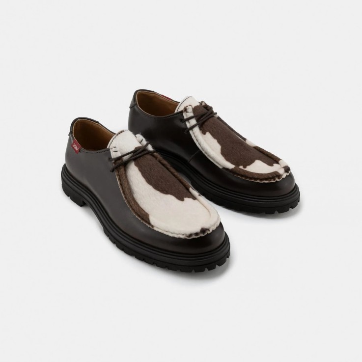 Derbies mixtes Soajo en cuir d'olive