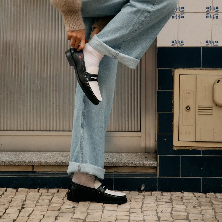 Mocassins mixtes Braga en cuir d'olive