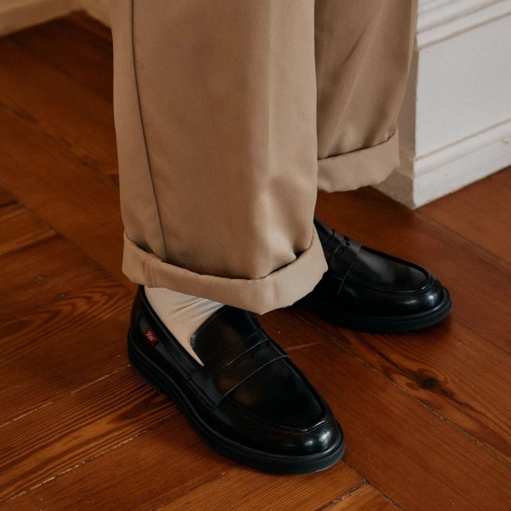 Mocassins mixtes Douro en cuir d'olive