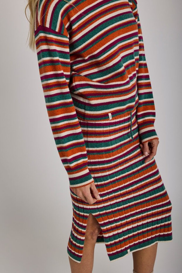 Pull Laine Saveur Rayures Multicolores
