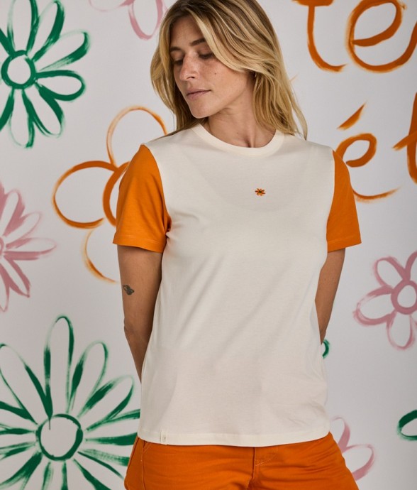 Tee Shirt écru Fleur...