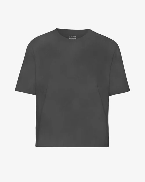 Crop Shirt Boxy Faded Black