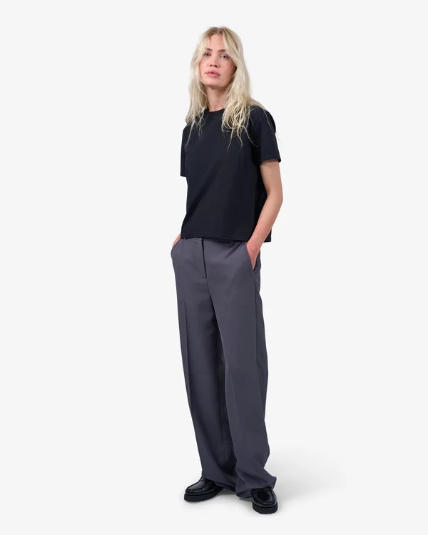 Crop Shirt Boxy Oxblood Red