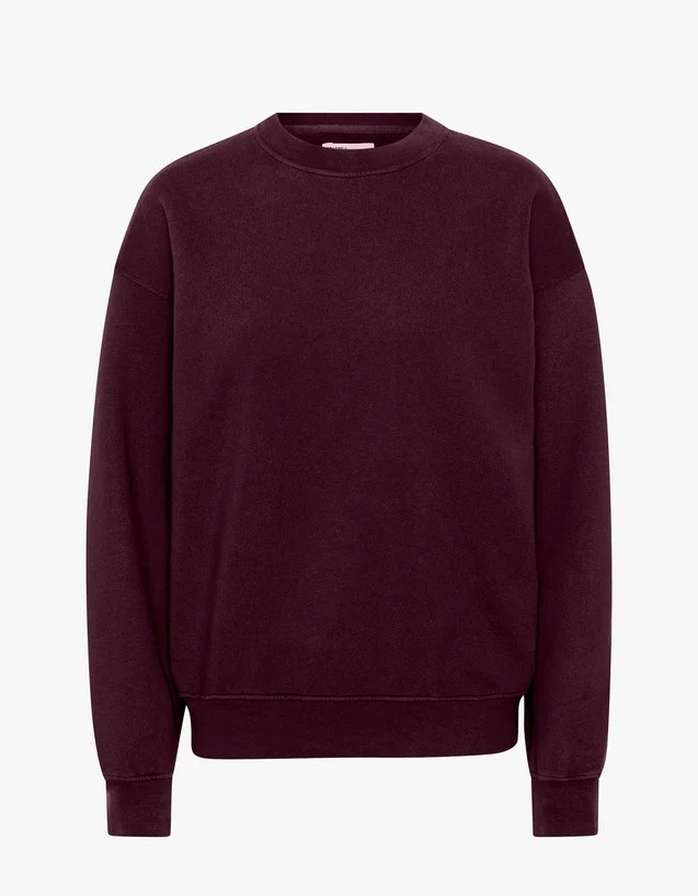Oversized Crewneck Oxblood Red