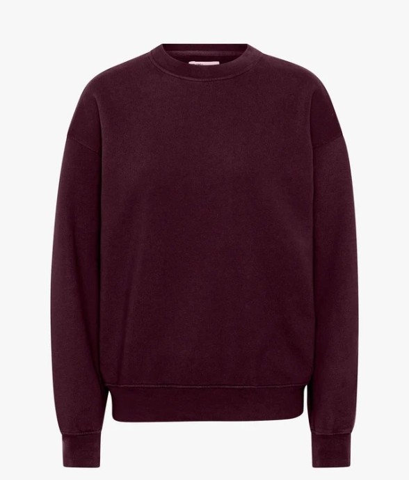 Oversized Crewneck Oxblood Red