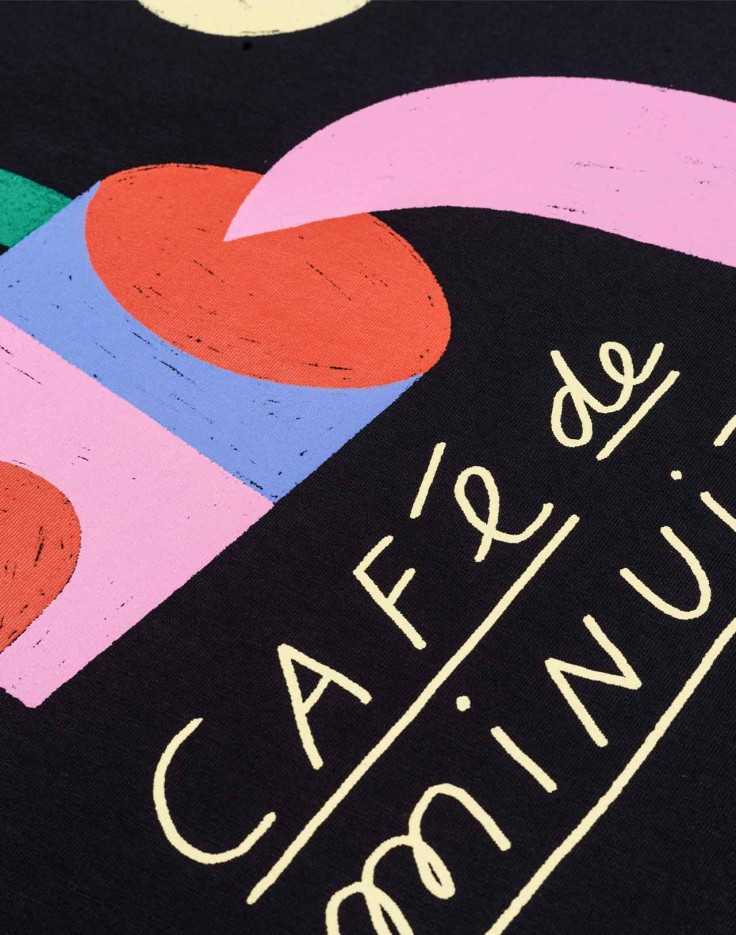 Tee-Shirt Café De Minuit Noir Carbone
