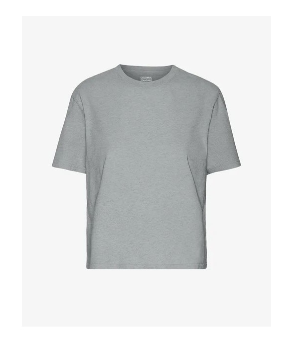 Crop Shirt Boxy Heather Grey