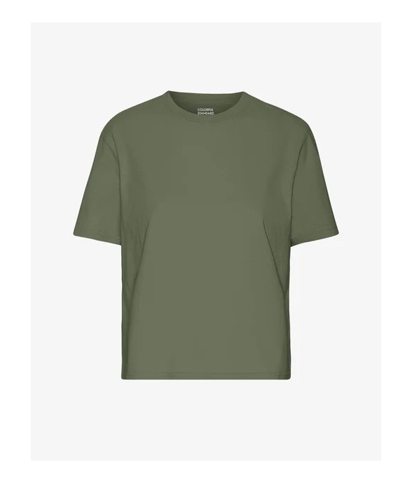 Crop Shirt Boxy Dusty Olive