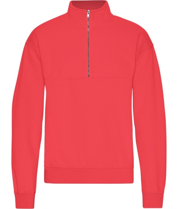 Quarter Zip Red Tangerine