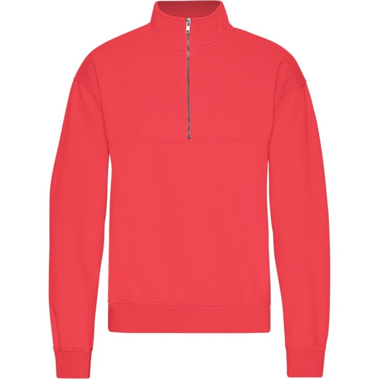 Quarter Zip Red Tangerine