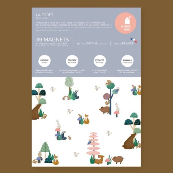 Jeu magnétique animaux forêt