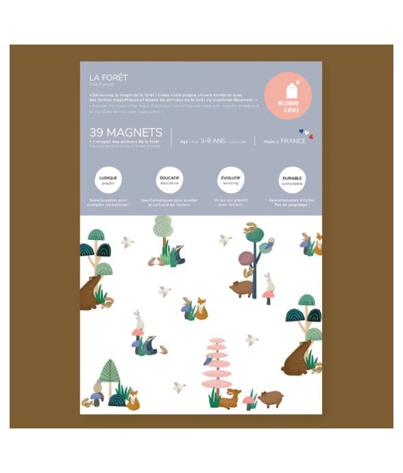 Jeu magnétique animaux forêt