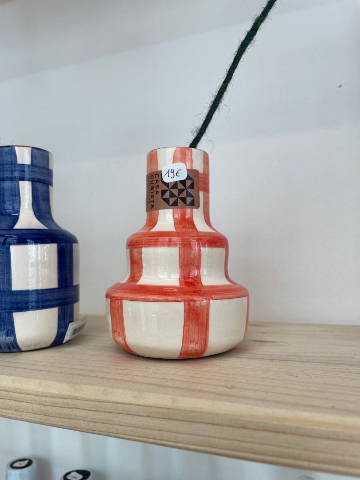 Stepped Mini Vase Rouge