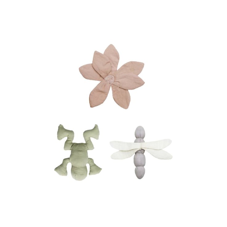 Set 3 Jouets Froissés Et Hochets Bébé En Coton Lily Pond
