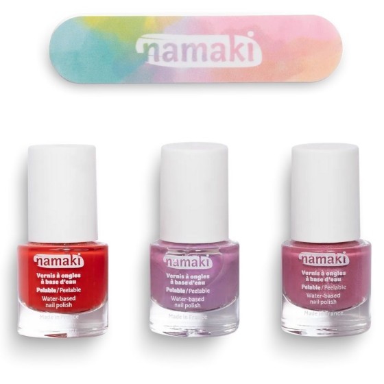 Coffret 3 vernis à ongles pelables à l'eau – Roses éternelles