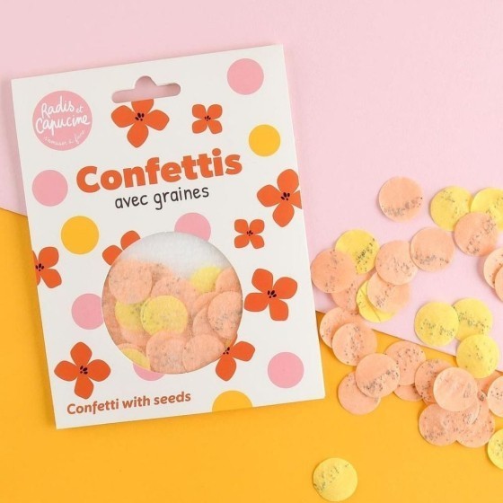 50 Confettis avec graines de fleurs