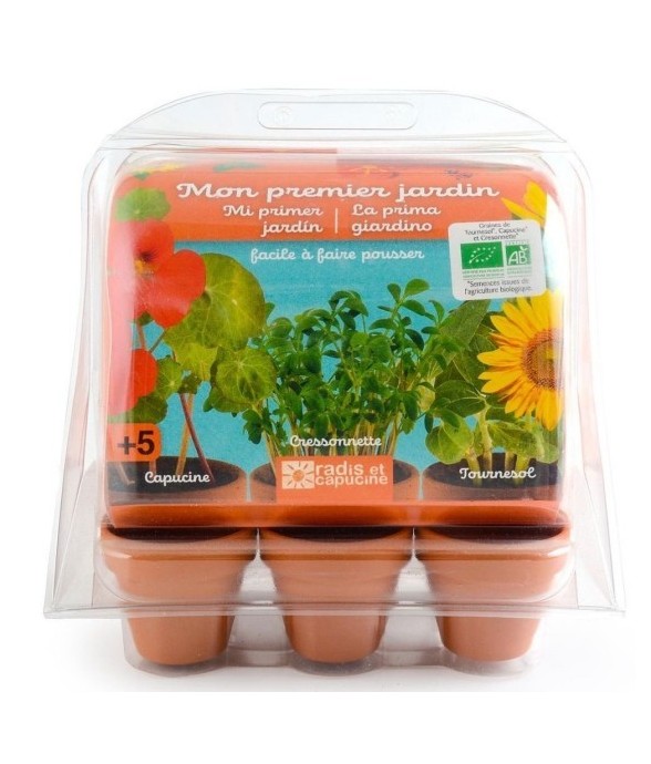 Mini serre 6 pots PET -...