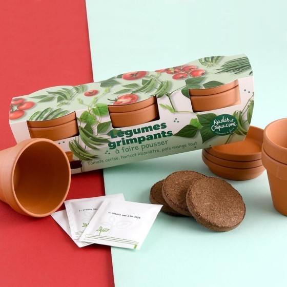Kit jardinage légumes grimpants - Trio
