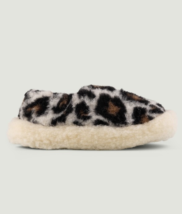 Chaussons fourrés en laine...