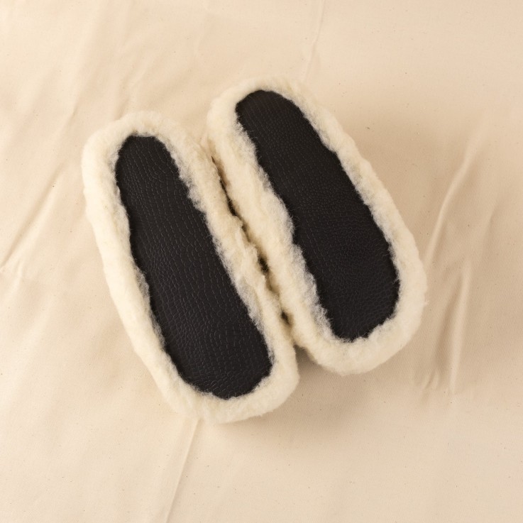 Chaussons fourrés en laine irlandaise Léopard