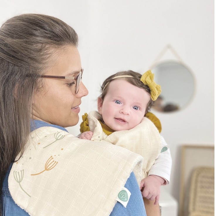 Duo de bavoirs en coton bio