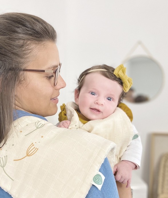 Duo de bavoirs en coton bio