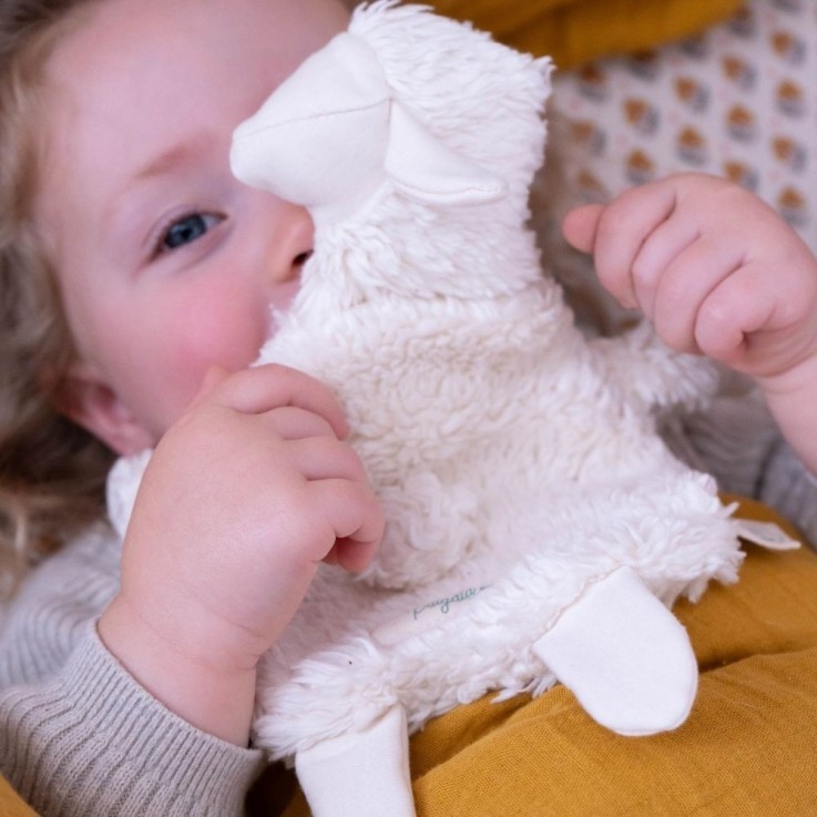 Doudou mouton en coton bio