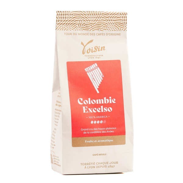 Café moulu - Colombie - 100% Arabica - Force 3/5 - Sachet de 250g