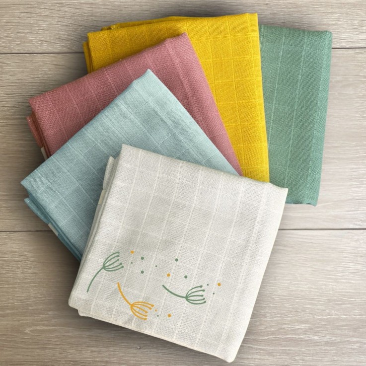 Maxi lange en coton bio - 120 x 120 cm