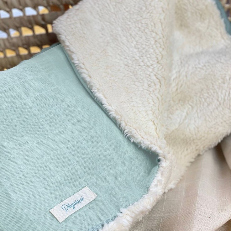 Couverture pour bébé en peluche de coton bio