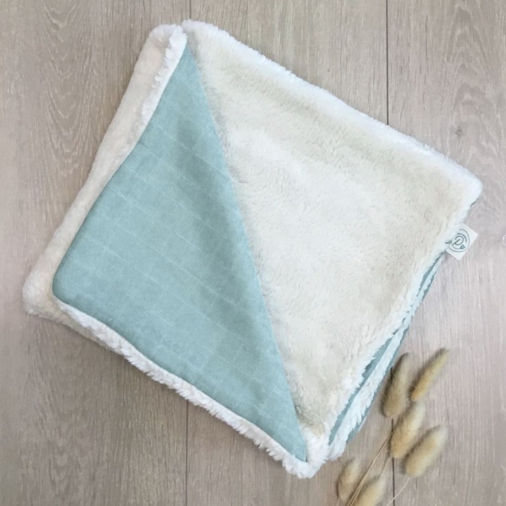 Couverture pour bébé en peluche de coton bio
