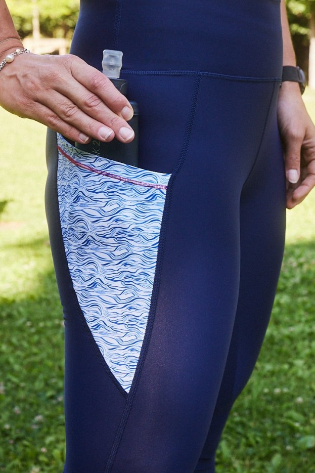 Legging de sport femme "Nouvelle Vague" en fibre recyclée